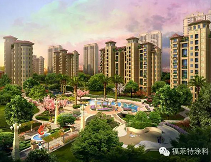 工程项目案例_广东仿石漆_软瓷洞石夯土板布纹石_鎏金板厂家-万彩吧建材